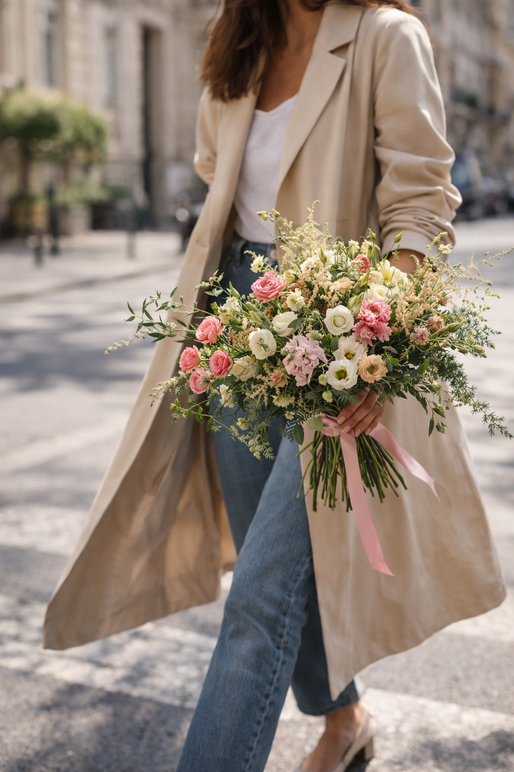Ramo de alhelíes y rosas petite mini